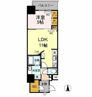 ダイワシティー大須【5階】の間取り