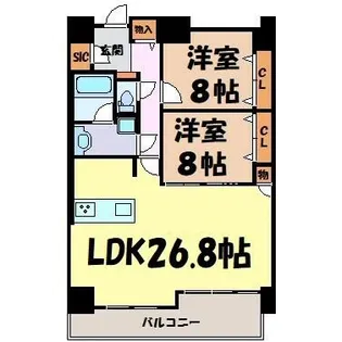 ロイジェント日吉【7階】の間取り