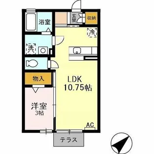 愛知県豊橋市つつじが丘3丁目【アパート】の間取り