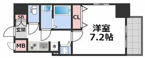 S-RESIDENCE緑橋駅前【2階】の間取り