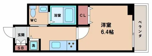 フォレスタ長居【2階】の間取り