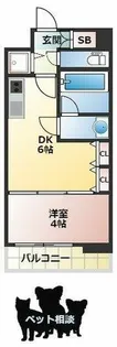 S-RESIDENCE淀屋橋【3階】の間取り