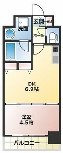 S-RESIDENCE淀屋橋【13階】の間取り