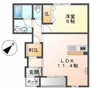 West Village【1階】の間取り