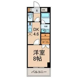 カーサビアンカ黒川【6階】の間取り