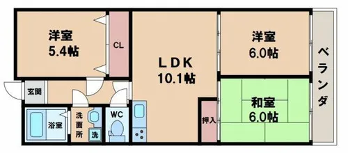 アメニティアベノ【3階】の間取り