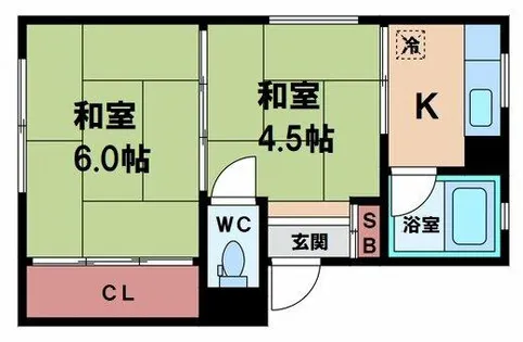 グリーンハイツ【2階】の間取り