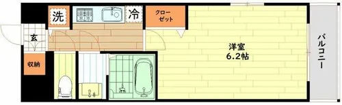 アドバンス西梅田ビオス【2階】の間取り