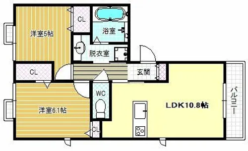 レジデンス平野【2階】の間取り
