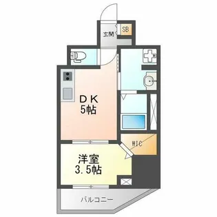 イルリッシュ西中島【3階】の間取り