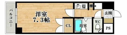 ユニヴェルY・T・K【5階】の間取り