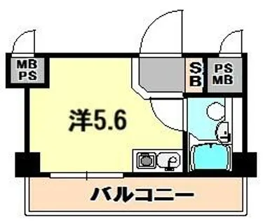 コスモプラザ三宮【8階】の間取り