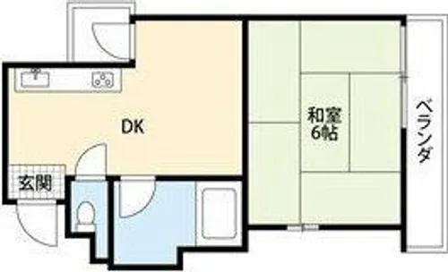 コーポイン長居A棟【5階】の間取り