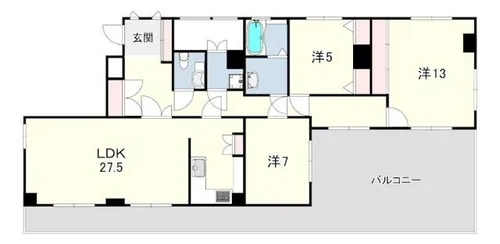 エスパレス六甲【6階】の間取り