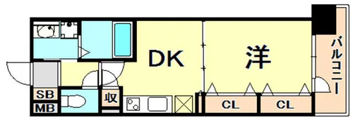プレジール三ノ宮3【6階】の間取り