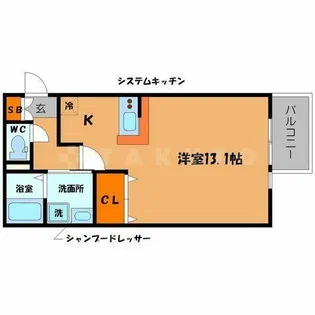 シャルム西町【2階】の間取り