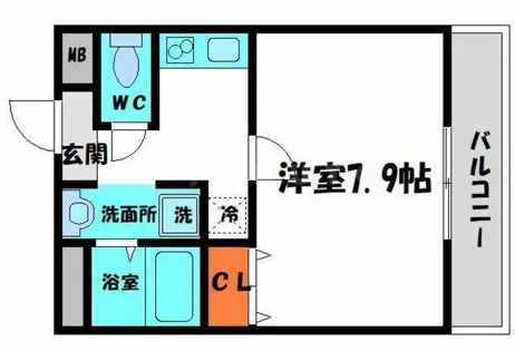 ヴィラナリー太子橋今市【4階】の間取り