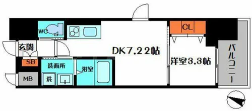 守口プライマリーワン【9階】の間取り