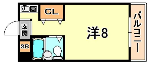 ルーブル西灘【1階】の間取り