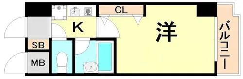エスリード三宮フラワーロード【12階】の間取り