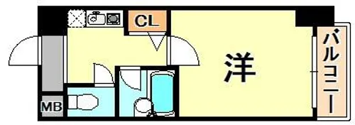 エスリード三宮第3【3階】の間取り