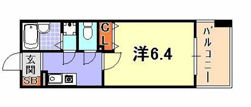 プレサンス新神戸【4階】の間取り