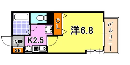 プレサンス神戸駅前【5階】の間取り