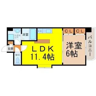 フラットS【4階】の間取り