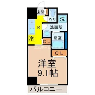 KDXレジデンス今池【9階】の間取り