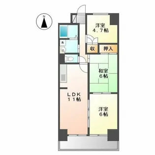 リバティビルディング【4階】の間取り