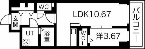 S-FORT北千種【6階】の間取り