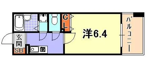 プレサンス新神戸【5階】の間取り