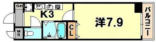 ロイヤルヒル神戸三ノ宮【10階】の間取り