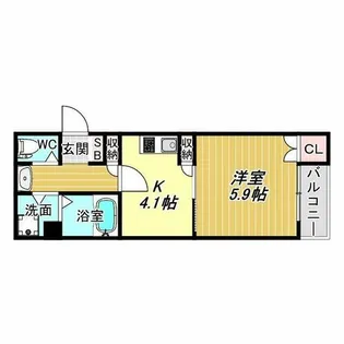 ラルーチェ杉本町【1階】の間取り