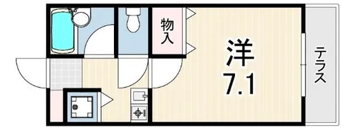 シャトラン弓木弐番館【2階】の間取り