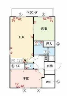 メゾンクレール西町【2階】の間取り