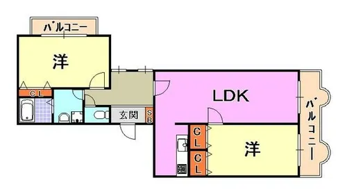 ハイツグラナダ【3階】の間取り