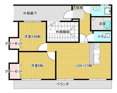 ベアコーポ【2階】の間取り