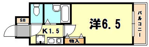 エスリード三宮フラワーロード【13階】の間取り