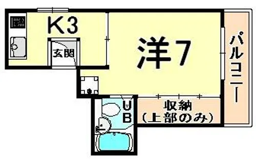 武庫之荘ヴィラ【4階】の間取り