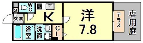ディーフレア南本町【1階】の間取り