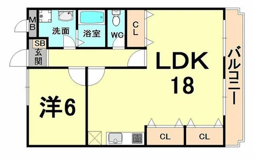 ヒューゲルハウス【2階】の間取り