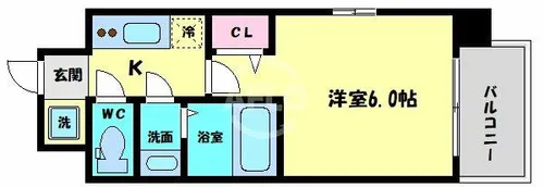 ドルチェヴィータ北浜【6階】の間取り