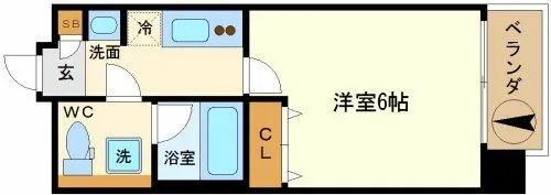 LC難波【7階】の間取り