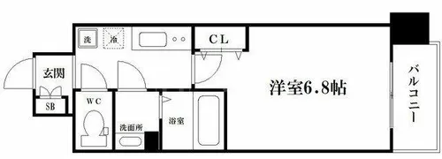 フォーリアライズ弁天町CROSS【3階】の間取り