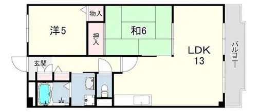ラヴィール若宮【4階】の間取り