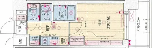 プレサンス東小橋エレディータ【206号室】の間取り