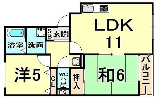 ビューラー藤木【3階】の間取り