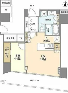 Brillia Tower堂島【6階】の間取り