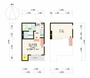 ベラコスタ姪浜【1階】の間取り